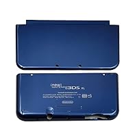 New Replacement Front Back Faceplate Plates Upper & Lower Panel Battery Housing Shell Case Cover for New 3DS XL 2015 Game Console - Blue