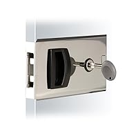 Southco MF-01-110-60 Flush Entry Door Latch, Key Locking, Standard Design, Fits 12.7 (.50 in) Door Thickness, Aluminum, Natural