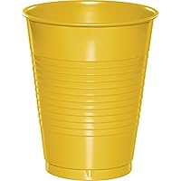 Creative Converting Premium Plastic Cups 16 OZ, 20 Count (Pack of 1), School Bus Yellow