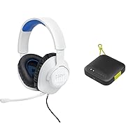 JBL Quantum 100P Console - Gaming Headset for Playstation (White) and InfinityLab ClearCall - Speakerphone - Black