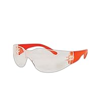 MAGID Y10 Gemstone Myst Colored Temple Protective Eyewear with High viz Orange with Clear Lens (One Pair)