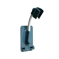 360° Shower Head Holder Adjustable Self-Adhesive Showerhead Bracket Wall Mount With 2 Hooks Stand SPA Bathroom Universal ABS 1pc