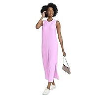 Women's Sleeveless Plisse Knit Sheath Dress - (Medium, Light Purple)
