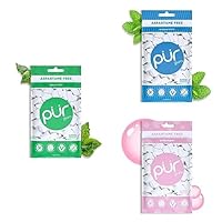 Gum | Aspartame Free Chewing Gum | 100% Xylitol | Sugar Free, Vegan, Gluten Free & Keto Friendly | Natural Flavored Gum, Variety Pack, 55 Pieces (Pack of 3)