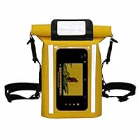 Dry Bag Outdoor Waterproof Backpack Double Shoulder Strap Multifunctional Reflective Sports Bag for Boating, Kayaking, Hiking, Snowboarding, Camping, Rafting and Fishing (Yellow, 3.5 Liter)