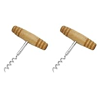 Chef Craft Select Corkscrew with Wooden Handle, 4 inch, Natural (Pack of 2)