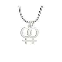 Same Sex Female Symbol Necklace for Lesbian Pride - 1 Necklace
