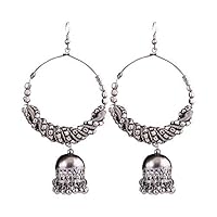 Indian Traditional with Bollywood Style Touch Fashion Stylish Oxidised Black Afghani Tribal Fancy Party Wear Earrings for Girls and Women By Indian Collectible