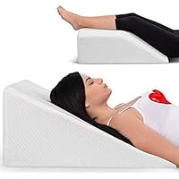 Ebung Memory Foam Leg Elevation Pillows- Leg Support Pillow to Elevate Feet, Leg Pillows for Elevation Blood Circulation, Leg Swelling Relief, Sciatica Pain Relief, Back Pain- Leg Wedges for Elevation