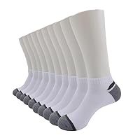 JOYNÉE 10 Pairs Mens Ankle Athletic Running Socks with Cushion Tab Low Cut Casual No Show Socks for Men,Sock Size:10-13