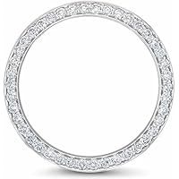 3CT MOISSANITE DIAMOND BEZEL 18KW COMPATIBLE WITH ROLEX DAY DATE 2 41MM 218239, 218349, 218399, 218206