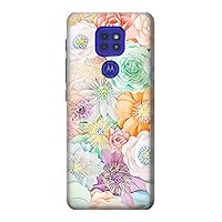 R3705 Pastel Floral Flower Case Cover for Motorola Moto G9 Play