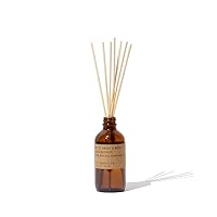 Amber & Moss Classic Scented Rattan Reed Diffuser (3.5 fl oz) Amber Glass Jar, Fine Fragrance Oil, Low Maintenance Scent Throw