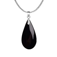 925 Sterling Silver Natural Crytral for Womens Pendant Necklace, Gemstone Birthstone with 18