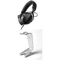 M-200 Professional Studio Headphone - Matte Black with Free V-Man Universal Headphone Stand - Silver