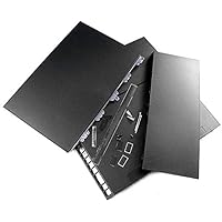 New Replacement Top Upper & Bottom Cover Full Housing Shell Case Cover for PS4 1200 CUH-1206 CUH-1209 CUH-12XX Console with Screws Stickers Black
