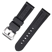 Black Orange 22 24 26mm Rubber Watchband For Panerai Watch Strap Silicone Waterproof Tape Wrist Bracelet