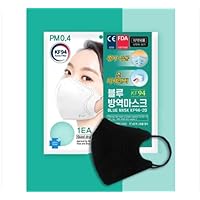 KF94 2D Disposable Face Mask Large/Black [10pcs] Individually Packaged (KF94 Black, Large)