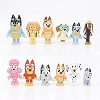 Set of 12 Figures, Wolf with Family, Playset for Cake Decoration, Gifts, Birthdays.