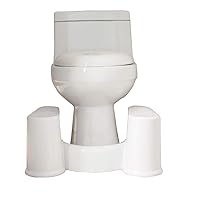 CHUNCIN - Bathroom Toilet Stool,Bathroom Foot Stool, Space Saver Toilet Stool Fits All Toilets, Easy Storage, Use in Any Bathroom (White),L