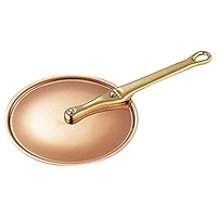 Wadasuke Seisakusho 3446-0243 Copper Extra Thick Pot Handle Lid, Brass Handle, 9.4 inches (24 cm)
