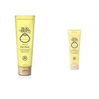 Sun Bum Revitalizing Deep Conditioning Hair Mask and Air Dry Cream Bundle | Vegan and Cruelty Free 6 oz Hair Treatments