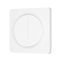 Irfora Smart Zigbee Light Switch Compatible with Home with Remote Control Single Pole Neutral Conductor Ererlich European Standard Continuous Dimmer Switch with Scene and Time Mode