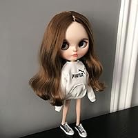 Clothes for Blythe Doll Licca Azone Ob24 Lijia Cloth T-Shirt Jeans Baby Dress Skirt (White)