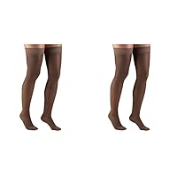 Truform Sheer Compression Stockings, 30-40 mmHg, Women's Thigh High Length, 30 Denier
