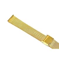 18MM Gold Stainless Steel MESH Metal Buckle Watch Band Strap