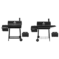 Royal Gourmet CC1830FC Charcoal Grill Offset Smoker (Grill + Cover) & CC1830SC Charcoal Grill Offset Smoker with Cover, 811 Square Inches, Black, Outdoor Camping