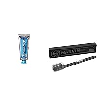 Marvis TSA Approved Aquatic Mint Toothpaste, 1.3 oz & Medium Toothbrush