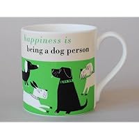Happiness is Being a Dog Person Contemporary Bone China Mug - Stoke on Trent, England - Green