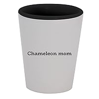 Chameleon Mom - 1.5oz Ceramic White Outer and Black Inside Shot Glass