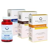 Relumins New Premium Collagen and Glutathione (60 Capsules). Feel Good - Look Good Set!!! (Blueberry)