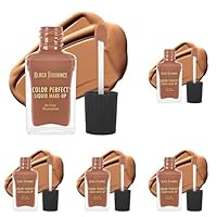 Black Radiance Color Perfect Liquid Full Coverage Foundation Makeup, Mocha Honey, 1 Ounce (Pack of 5)