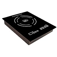 TI-1B 1750W UL858 Certified Energy Efficient Single Element Induction Cooktop, Black