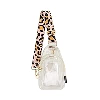 Riley Clear Sling Bag - Crossbody Bags For Women - Adjustable Strap - Shoulder Bag - Black; Berry Stripe