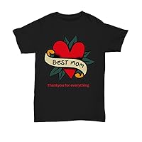 Best MOM T. Shirt Mother's Day Half Sleeves Cotton Cute Graphic Loose Fit Unisex Tee