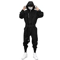 Autumn men' hooded Jumpsuit style pants work suit