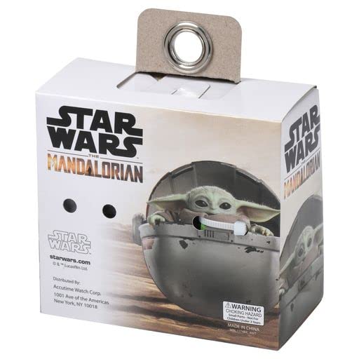 Accutime Lucasfilm Star Wars Baby Yoda Kids Digital Watch Set - LED Flashing Light, LCD Watch Display, with Keyshain Flashlight, Kids, Boys Watch, Plastic Strap in Balck (Model: MNL40014AZ)