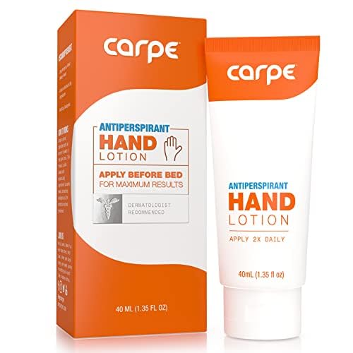 Carpe Antiperspirant Hand Lotion, A dermatologist-recommended, non-irritating, smooth lotion that helps stop hand sweat, Great for hyperhidrosis (Original Eucalyptus)
