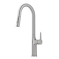 Kraus KPF-3101SFS Oletto Modern Pull-Down Single Handle Kitchen Faucet, 19.5 inch, Spot Free Stainless Steel