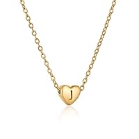 Stainless Steel Heart Shape Letter Necklace Female Titanium Steel Heart Shape Pendant Jewelry