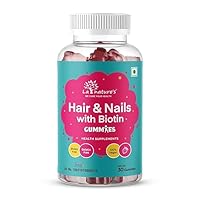 Biotin Hair Gummies for Men and Women 30 Gummies for Healthy and Strong Hairs Strawberry Flavour 100% Vegan