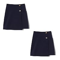 French Toast Youth Girl's 2 Pack Stretch Double Button Scooter Skort