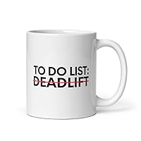 Coffee Ceramic Mug 11oz Funny Saying To Do List Deadlift Gym Exercises Women Men Novelty Sarcastic 2