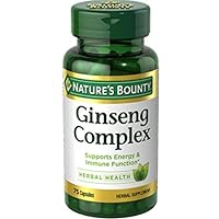 Nature's Bounty Ginseng Complex Plus Royal Jelly Capsules 75 ea (Pack of 3)