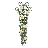 Melody Jane Dollhouse Yellow Roses Climbing Wire Trellis Miniature Flower Garden Accessory