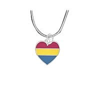 Fundraising For A Cause LGBTQ Pride Pansexual Heart Necklace - 1 Necklace in a Bag
